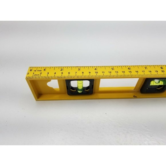 16" Inch Lightweight Plastic Bubble Level Triple Ruler Measure Tool Yellow New - Picture 4 of 10